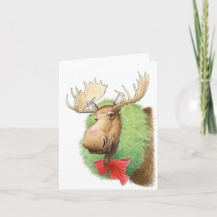 Glad Kyssälg! Älg julkort Kort
