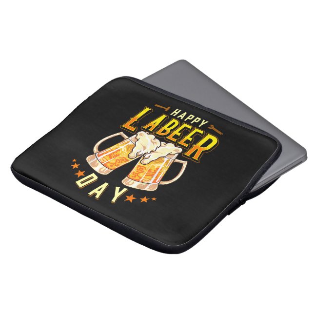 Glad Labeer Dag Rolig Labor Day Laptop Fodral (Framsida topp)