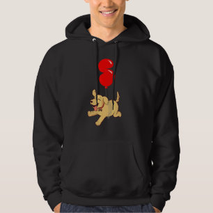 Glad Labrador 5-års födelsedag Barnens ballongfest Hoodie