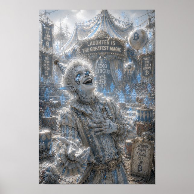 Glad Latter / Clown / Cirkus Poster (Framsidan)