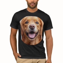 Glad leende golden retriever hund