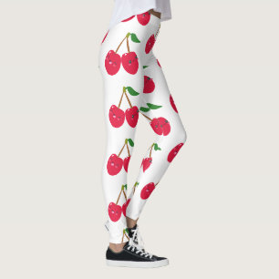 Glad Leende Kawaii Körsbärsfrukt Leggings