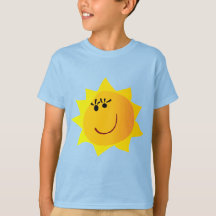 "Glad Leende Sol" Ljust Gul Grafisk Pojkar\'