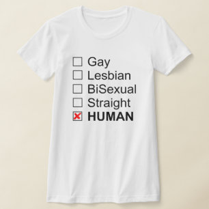Glad lesbisk bisexuell rak människa inga etiketter t-shirt