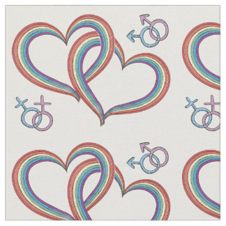 Glad lesbisk design för tyg för pridehjärtamönster