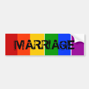 GLAD LGBT REGNBÅGE FÖR GIFTERMÅL BILDEKAL