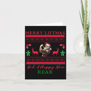 Glad Liftmas Och Ett Gott Nytt Bak Ugglig Jul Gym  Kort
