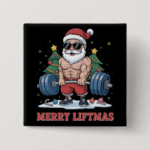 Glad Liftmas Tyngdlyftning Tomte Fitness Gym Knapp
