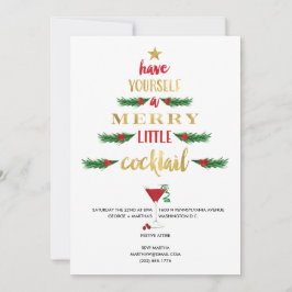Glad lite inbjudan för coctailjulparty