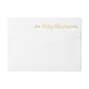 Glad lite jul - returadressetikett etikettband
