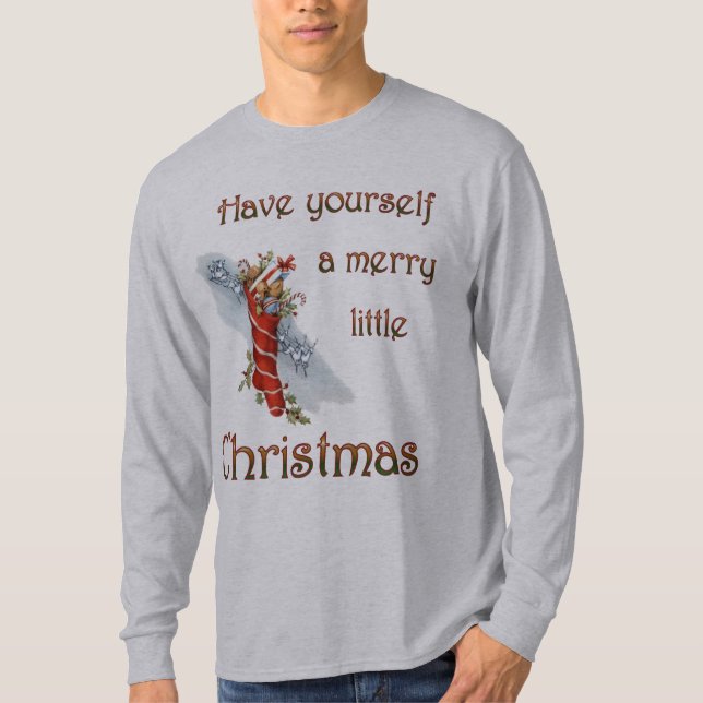 Glad lite julstrumpa tee shirt (Framsida)