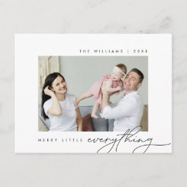 Glad liten allt, jul, familjefoto vykort