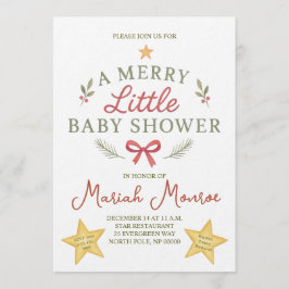 Glad liten baby shower-inbjudan inbjudningar