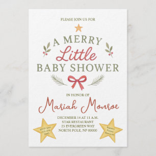 Glad liten baby shower-inbjudan inbjudningar