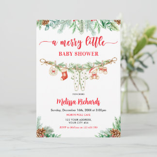 Glad liten baby shower inbjudningar