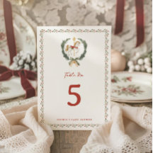 Glad liten baby shower krans bord nummer