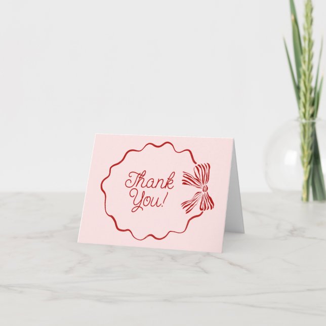 Glad liten baby shower tackkort med slinga (Framsida)