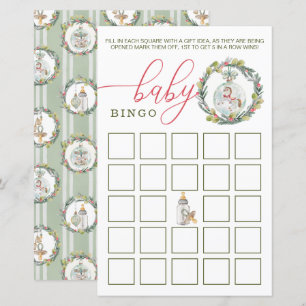 Glad liten baby shower Vinter Baby Bingo Spel