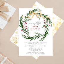 Glad liten baby shower Vinter Botanisk & Guld