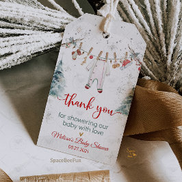 Glad liten babyfest presentetikett