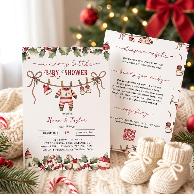 Glad liten jul Baby Shower Inbjudningar (Skapare uppladdad)