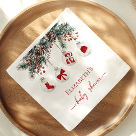 Glad liten jul Babyshower Pappersservett