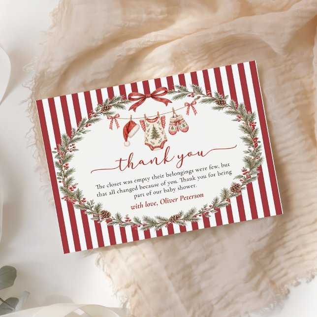 Glad liten jul Babyshower tackkort Tack Kort (Skapare uppladdad)