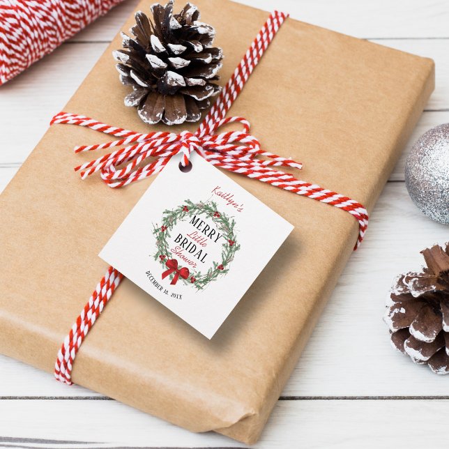 Glad liten jul Bröllopsdusch Gåvor Etiketter (Skapare uppladdad)