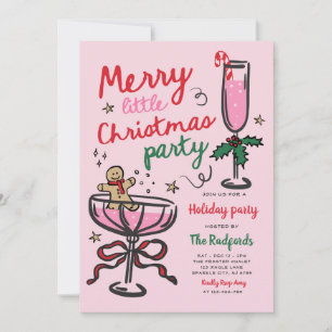 Glad liten jul firande cocktailfest inbjudningar