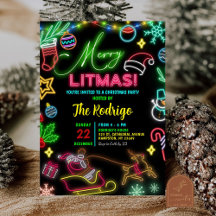 Glad liten jul Neon Tomte Julfest