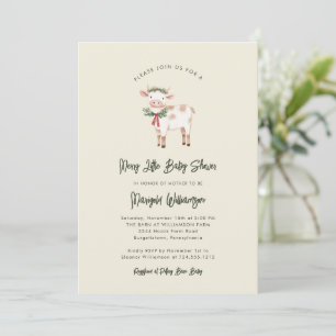 Glad liten jul Rustik baby shower Inbjudningar