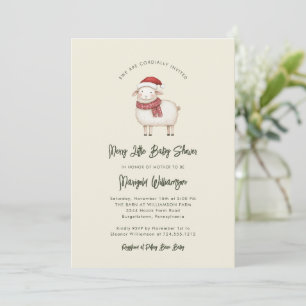 Glad liten jul Rustik baby shower Inbjudningar
