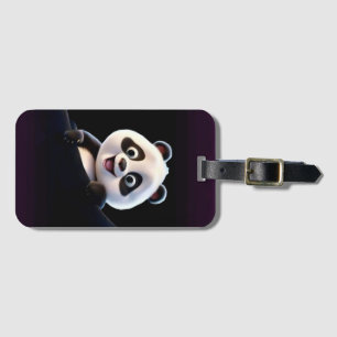 Glad liten panda bagagebricka