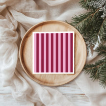 Glad liten röd randig julfest servett