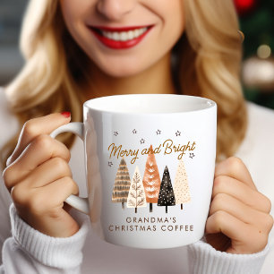 Glad & Ljus Brun Personlig Jul Foto Kaffemugg