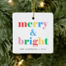 Glad & Ljus Färgrik Typografi Jul