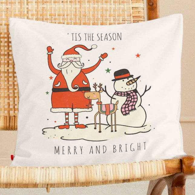 Glad Ljus Hygge Tomte Jul Kudd Kudde (Skapare uppladdad)