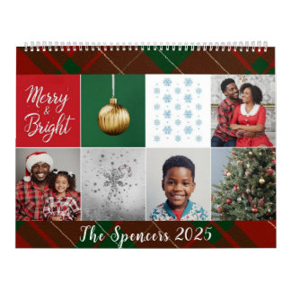 Glad & Ljus Personlig Familjefoto Tema Kalender