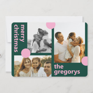 Glad & Ljus Prickig Multifoto Julkort