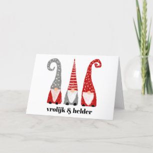 Glad & Ljus Tre Tomtar Jul Helgkort