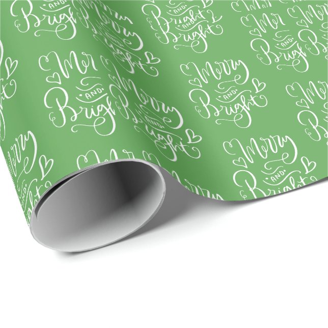 Glad Ljusgrön Julpresentpapper Presentpapper (Rullad Hörn)