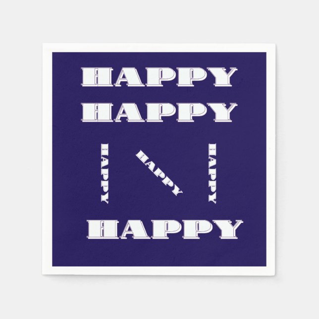 GLAD Logo Mörkblå Pappersservett (Framsidan)