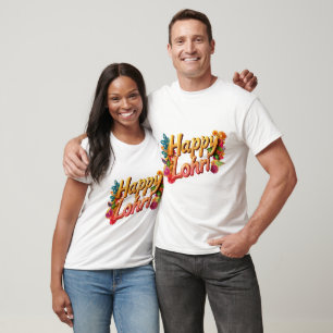 Glad Lohri Traditionell Dhol & Skörde T-Shirt