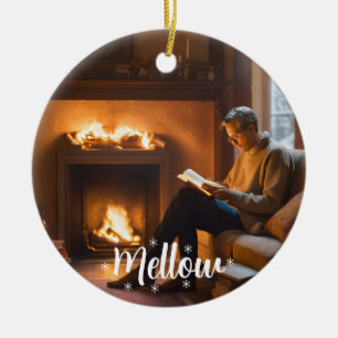 Glad & Lugn, humoristisk, kärleksfull Tomte & Papp Julgransprydnad Keramik