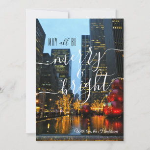 Glad & Lysande Midtown NYC Fotografi Jul Julkort