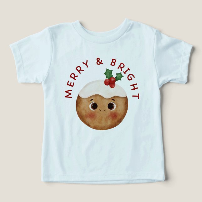 Glad & Lysande Söt Jul Barn T-Shirt  (Design Framsida)