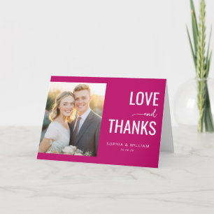 Glad Magenta Elegant Foto Tack Kort