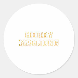 Glad Mahjong Jul Maha Julfest Kvinnor M Runt Klistermärke