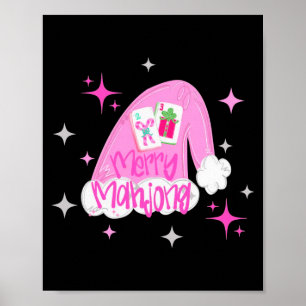Glad Mahjong Jul Tomte Hatt Jul Chinoiserie Poster