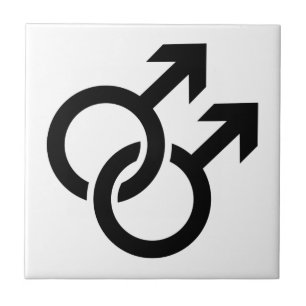 Glad male logotyp kakelplatta